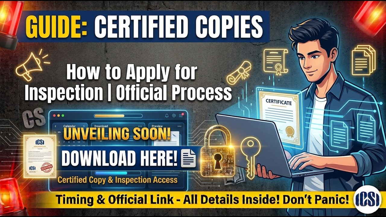 ICSI CSEET June 2026: How to Apply for Certified Copies & Inspection 🚨 Official Process