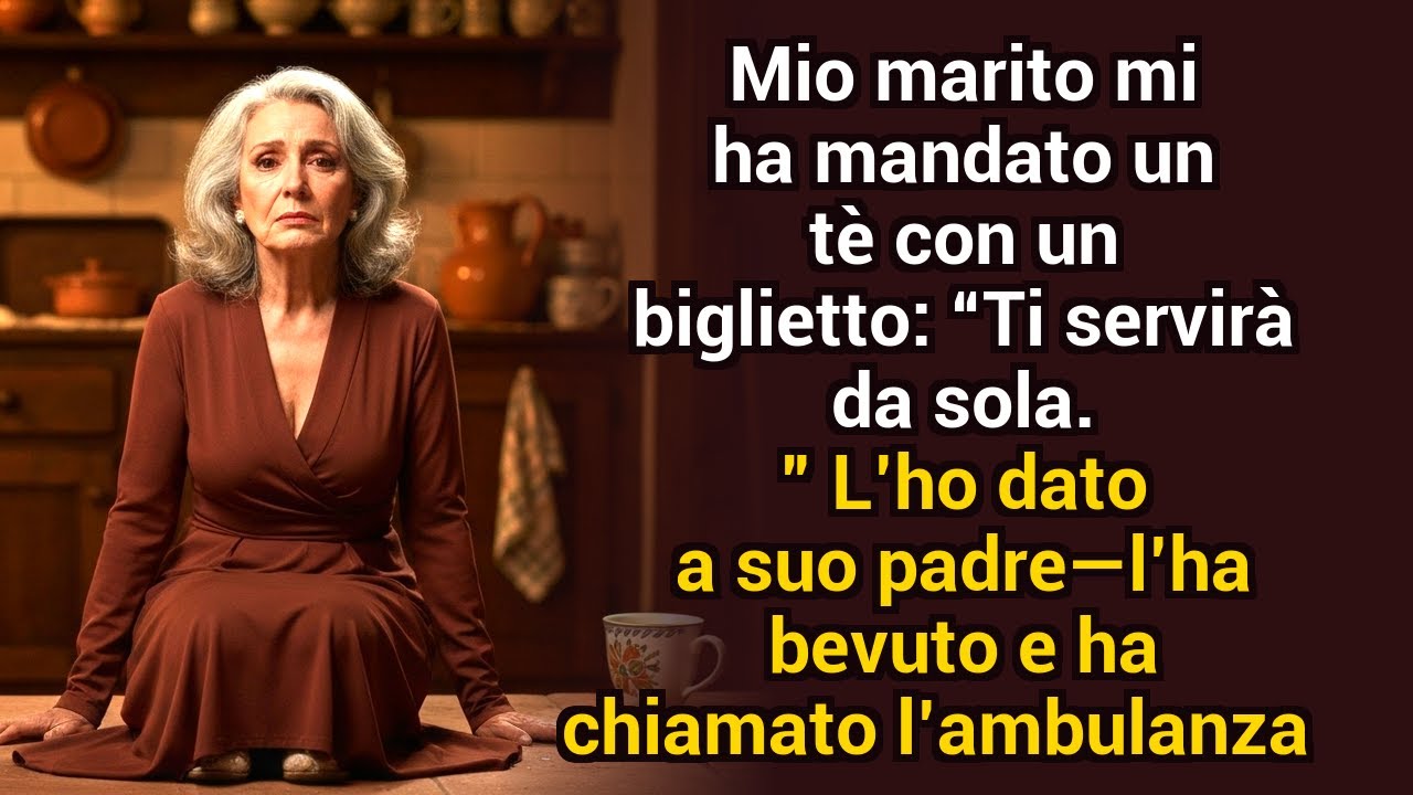 Mio marito mi mandò del tè con un biglietto: “Ti servirà da sola.” L’ho dato a suo padre — l’ambulan