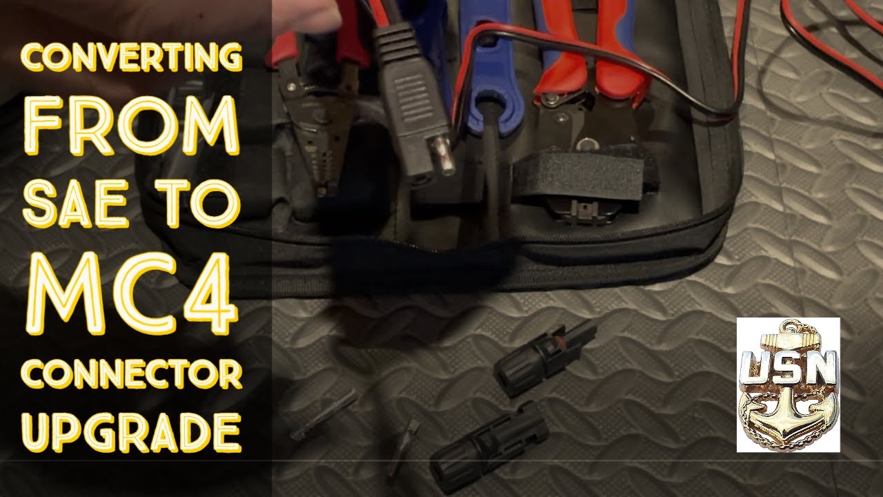 Harbor Freight Solar Panel - How to Convert from SAE to MC4 - Part 1 - Viewer Request Thanks D Albu!
