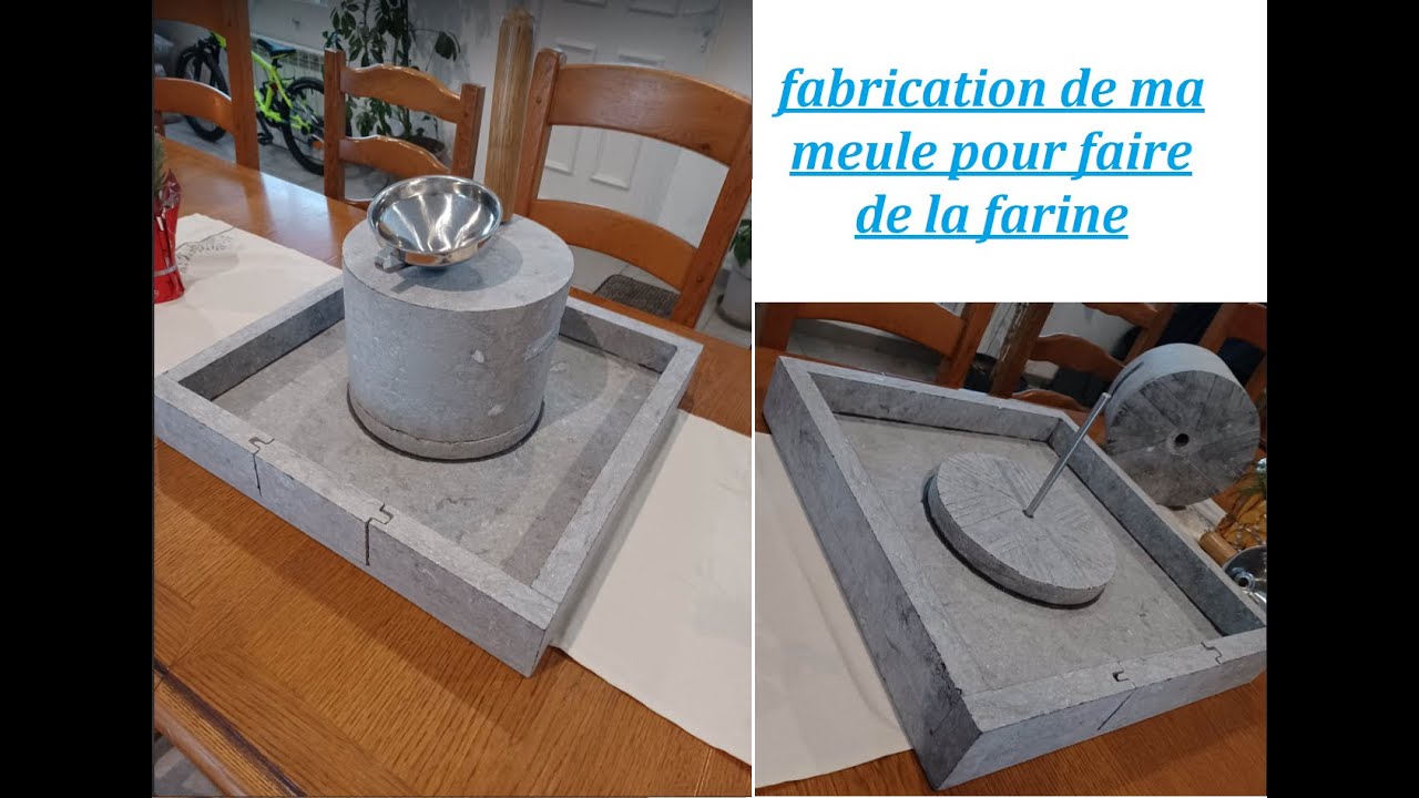 j'ai fabriqué ma meule à farine moi-même, fabrication d'une meule à farine
