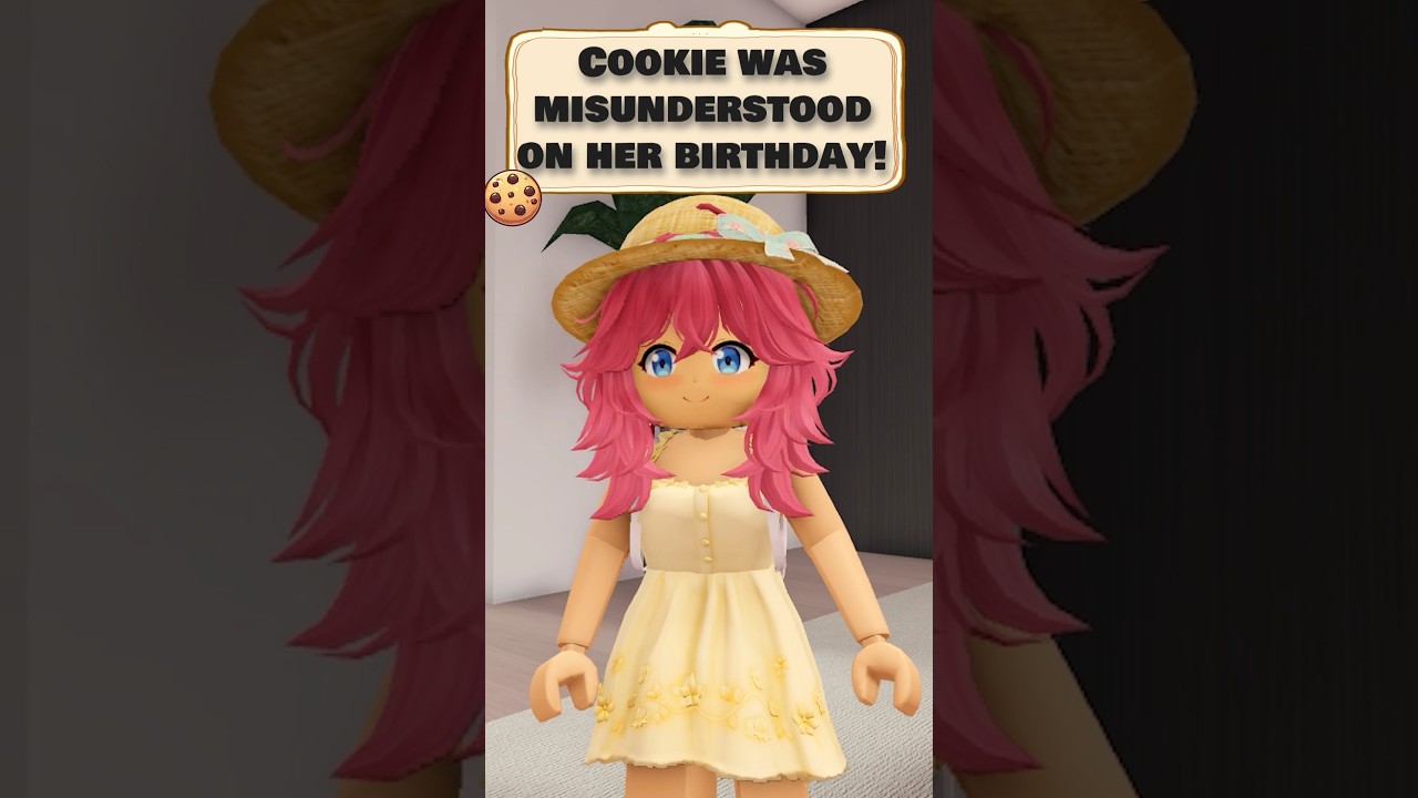 Cookie was misunderstood on her birthday! 🥺🥺 #roblox #shorts #robloxedit