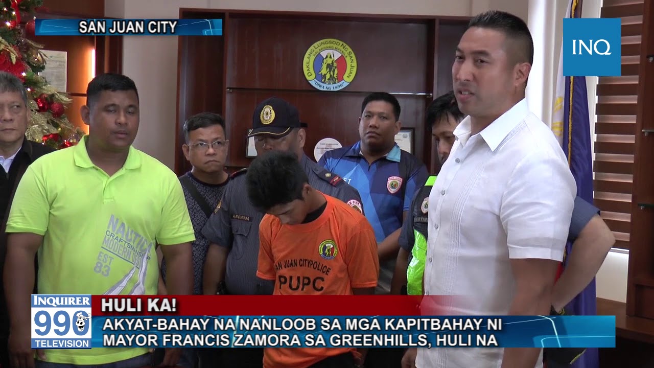 Akyat-bahay na nanloob sa mga kapitbahay ni San Juan Mayor Francis Zamora sa Greenhills, arestado na