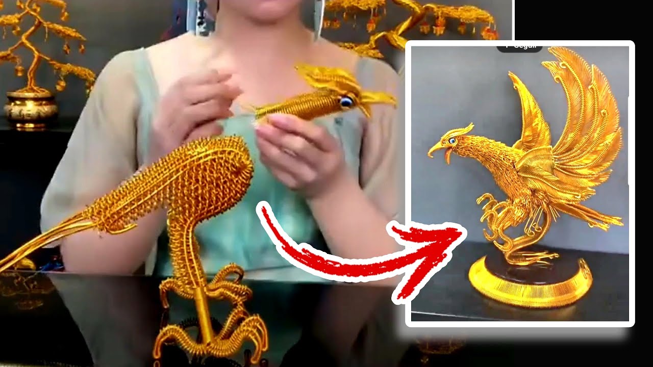 Descubre el increíble arte de una águila hecha solo con alambre