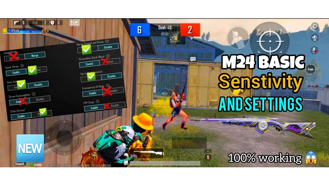 😵 M24 best tdm sensitivity ||M24 basic controls 😱 M24 secret tips and tricks } TDM TIPS AND TRICKS }