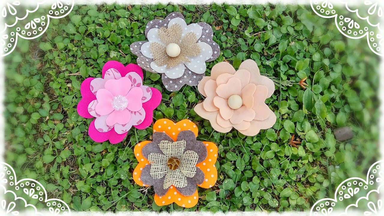 Fiori autunnali in feltro & juta senza cucire