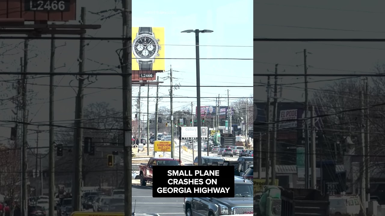 Plane crashes onto busy Georgia street, hitting multiple vehicles, officials say: VIDEO