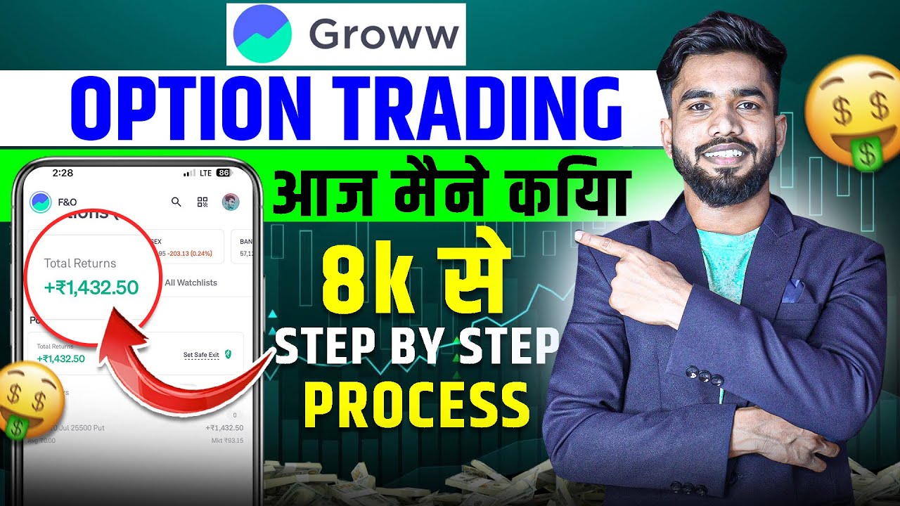 Live Option Trading In Hindi | Groww App Me Option Trading Kaise Kare | Go Gyan Hindi