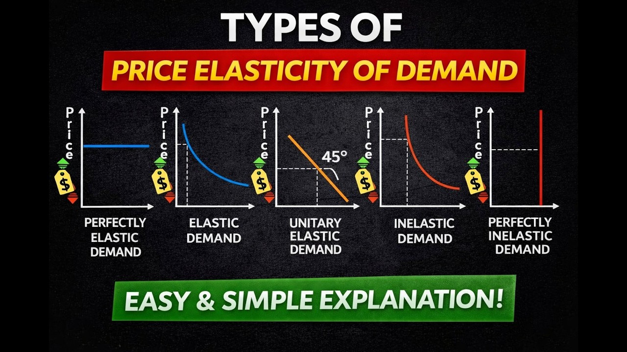 Types of Price Elasticity of Demand | 5 Types Explained in Simple Words