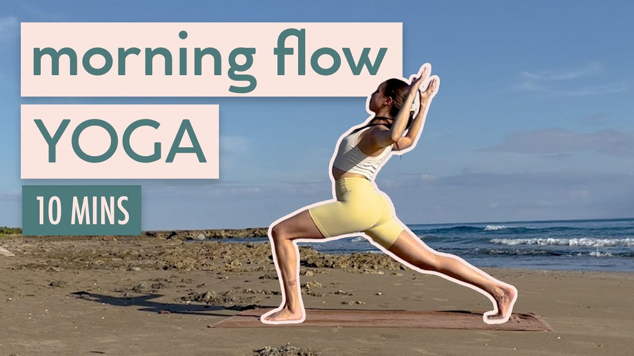 10 min BEACH YOGA FLOW - Easy Vacation Yoga to Energize Your Body - No equipment - All Levels