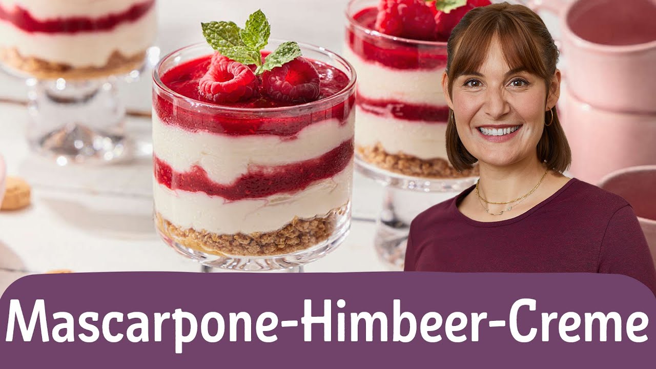 Himbeer-Mascarpone-Dessert – Nachtisch im Glas 😋 | REWE Deine Küche