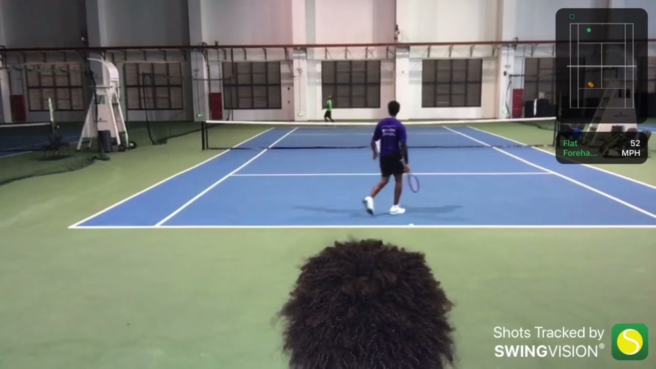Hitting with an 11 UTR tracked by swing vision