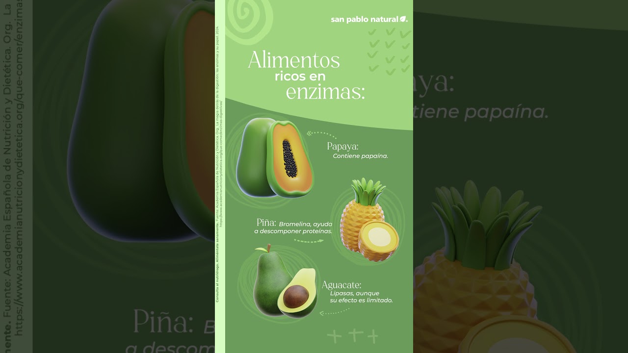 &iquest;Qu&eacute; son las enzimas digestivas? &iquest;Qu&eacute; alimentos pueden contenerlas?| San Pablo Farmacia