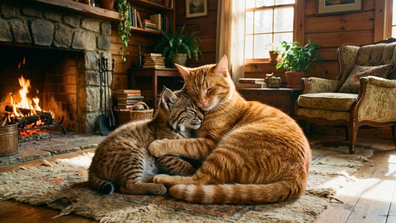 Свирепая рысь и хрупкий котенок нашли друг друга — и произошло нечто невероятное.