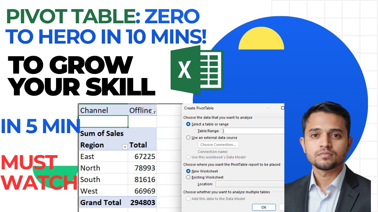 10 Minute में Pivot Table सीखें और Expert बनें!