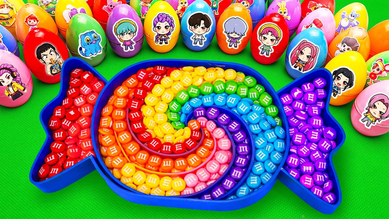 Satisfying ASMR | Making Rainbow Beads Bathtub by Mixing SLIME in Mystery Eggs CLAY Coloring