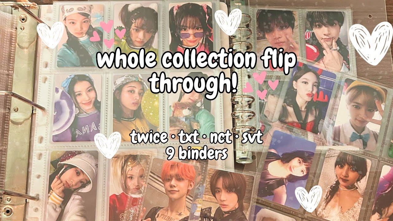 late end of 2023 complete photocard collection binder flip through ☆ twice, txt, nct, svt