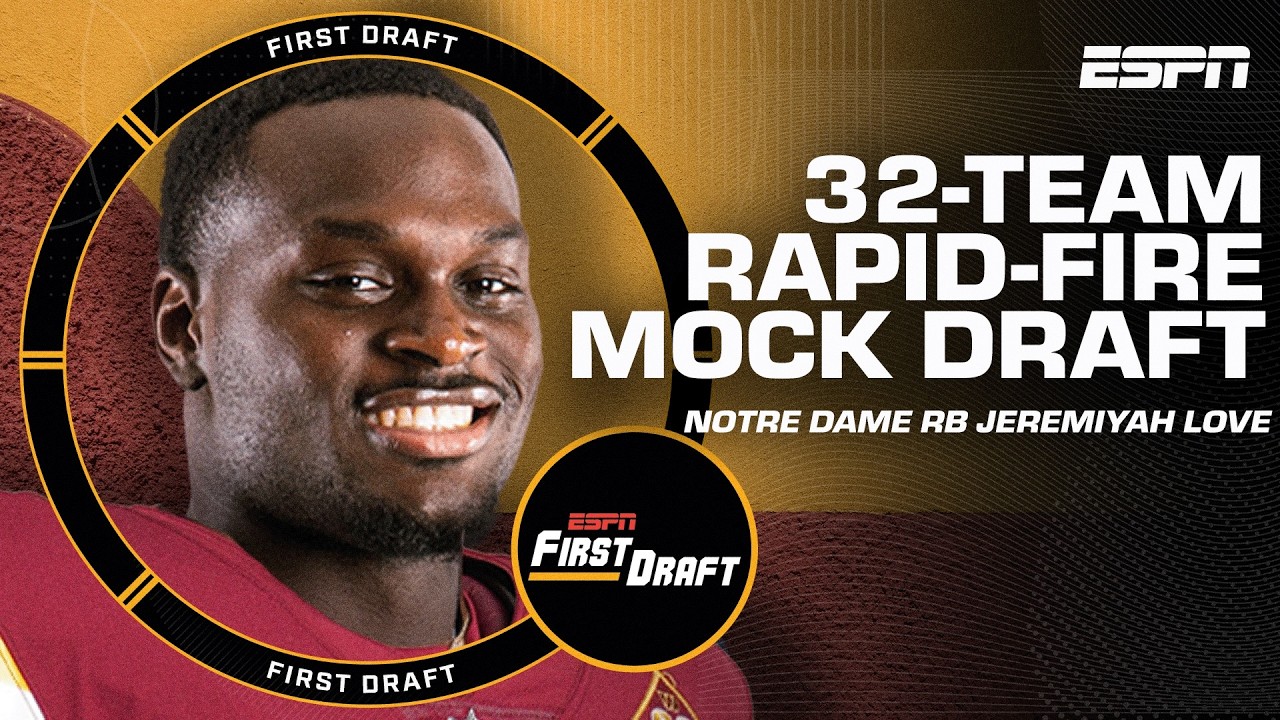 🚨32-TEAM NFL MOCK DRAFT🚨 w/Mel Kiper, Field Yates & Greeny ! | First Draft🏈