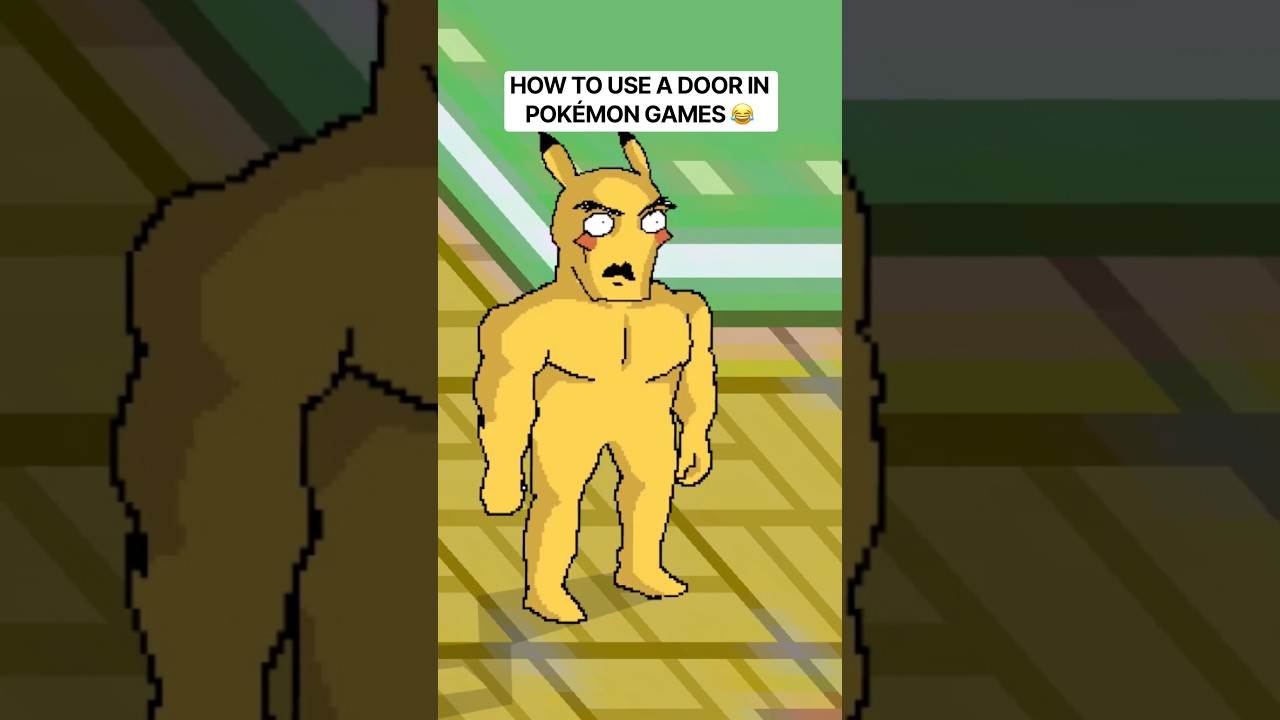 How to use a door in Pok&eacute;mon games 😂 #pokemon #shorts
