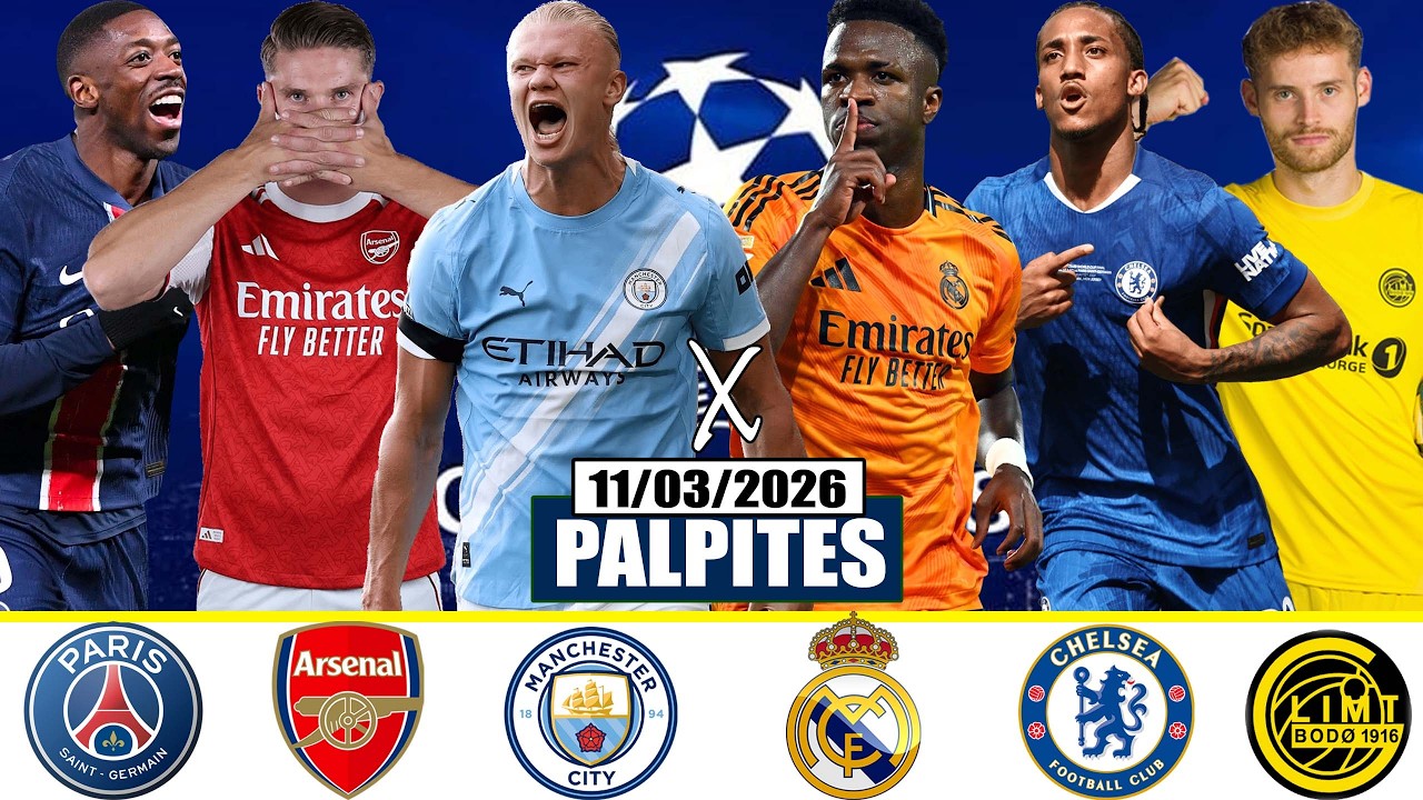 🏆🌎PALPITES FUTEBOL HOJE QUARTA 11/03 ( Liga dos Campeões   Playoffs - Oitavas de final  + BILHETE🌎🏆