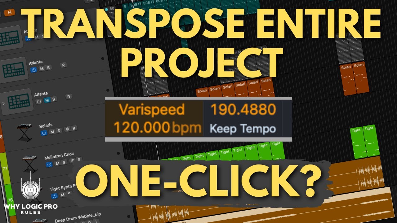 How to Transpose Anything in Logic Pro - Yes, Even Entire Project