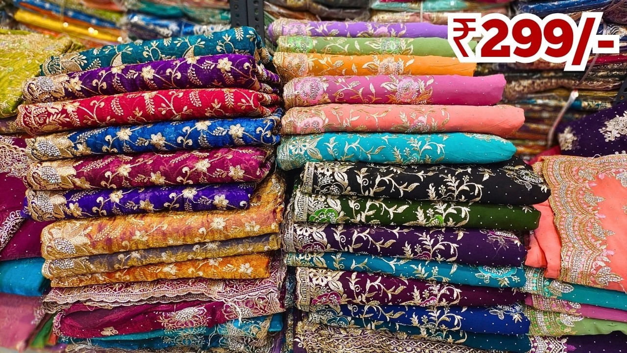 Tissue Organza Sarees ₹299/- Mai 😱 Wholesale Wedding Sarees Hyderabad