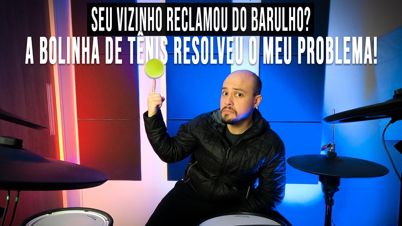 BATERIA ELETRÔNICA FAZ BARULHO? A BOLINHA DE TÊNIS RESOLVEU MEU PROBLEMA!! | BATERA DE APARTAMENTO |