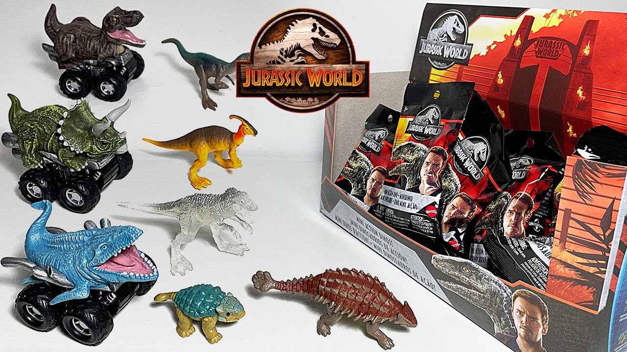NEW BOX Of 2021 Jurassic World Camp Cretaceous MINI FIGURES Toys Blind Bags and ZOOM Riders!