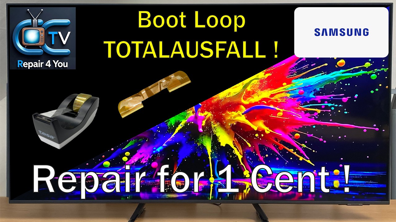 Samsung TV Bootloop? Repariert für nur 1 CENT! 😱 Mit TESA FILM ! 😱