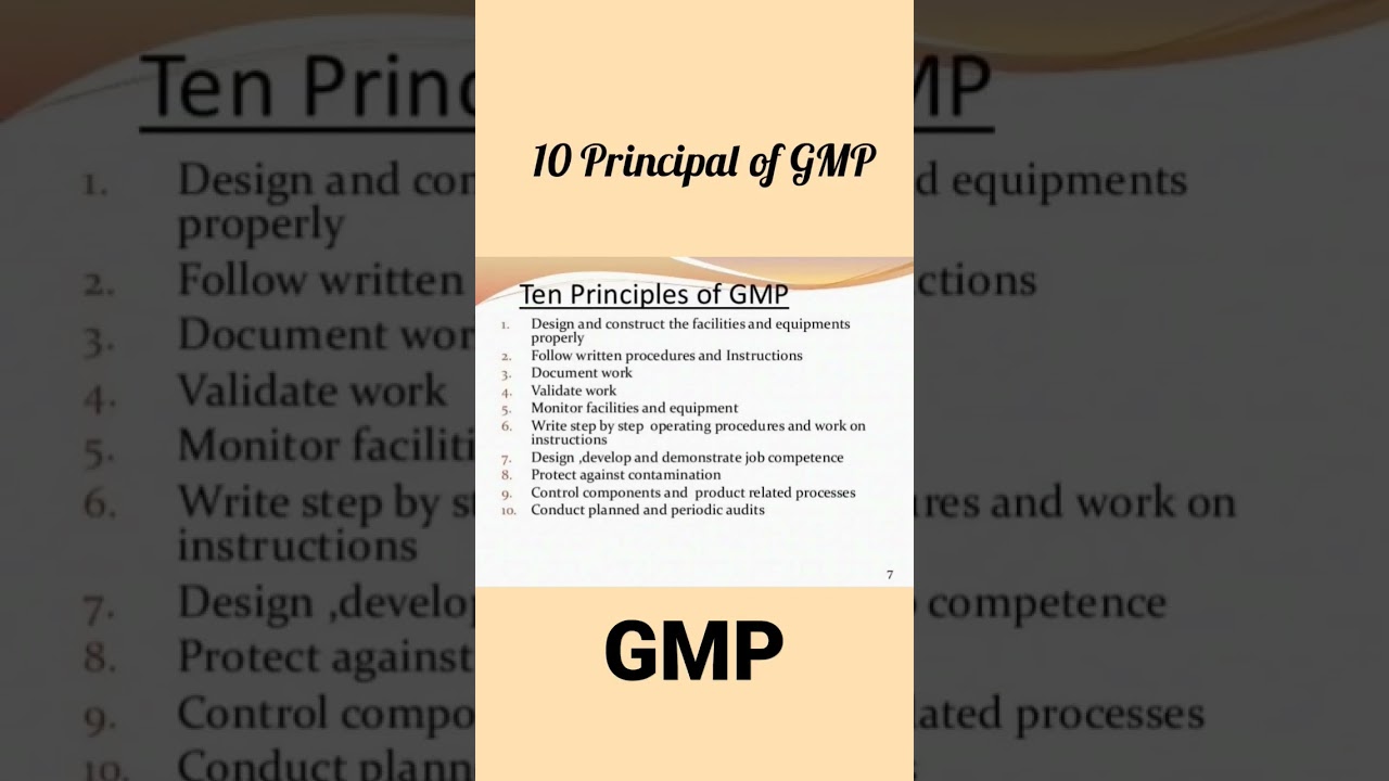 GMP principal #pharma #guidelines #gmp #cgmp #pharmaindustry #pharmacy