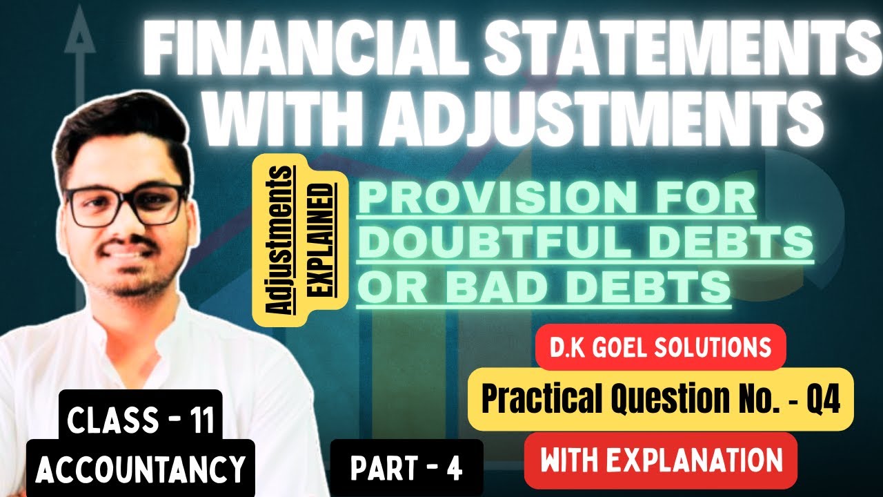 Class 11 Accountancy Financial Adjustments With Adjustments Chapter 21 DK Goel Solutions Part 4 CBSE