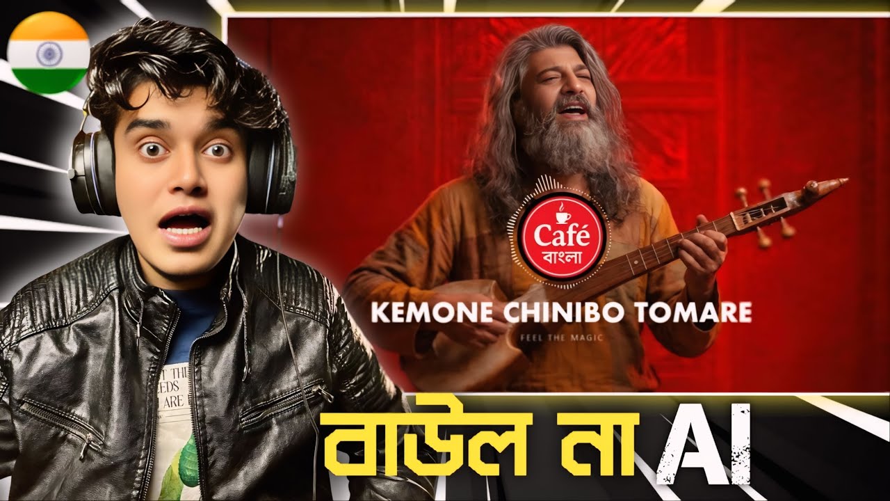 Indian 🇮🇳 Guy Reacts Kemone Chinibo Tomare | Caf&eacute; বাংলা special | Baul Abdul karim