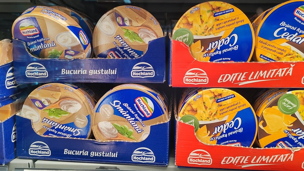 Preturi la branza topita HOCHLAND in Romania. Cat costa HOCHLAND branza topita la Kaufland ? 2026
