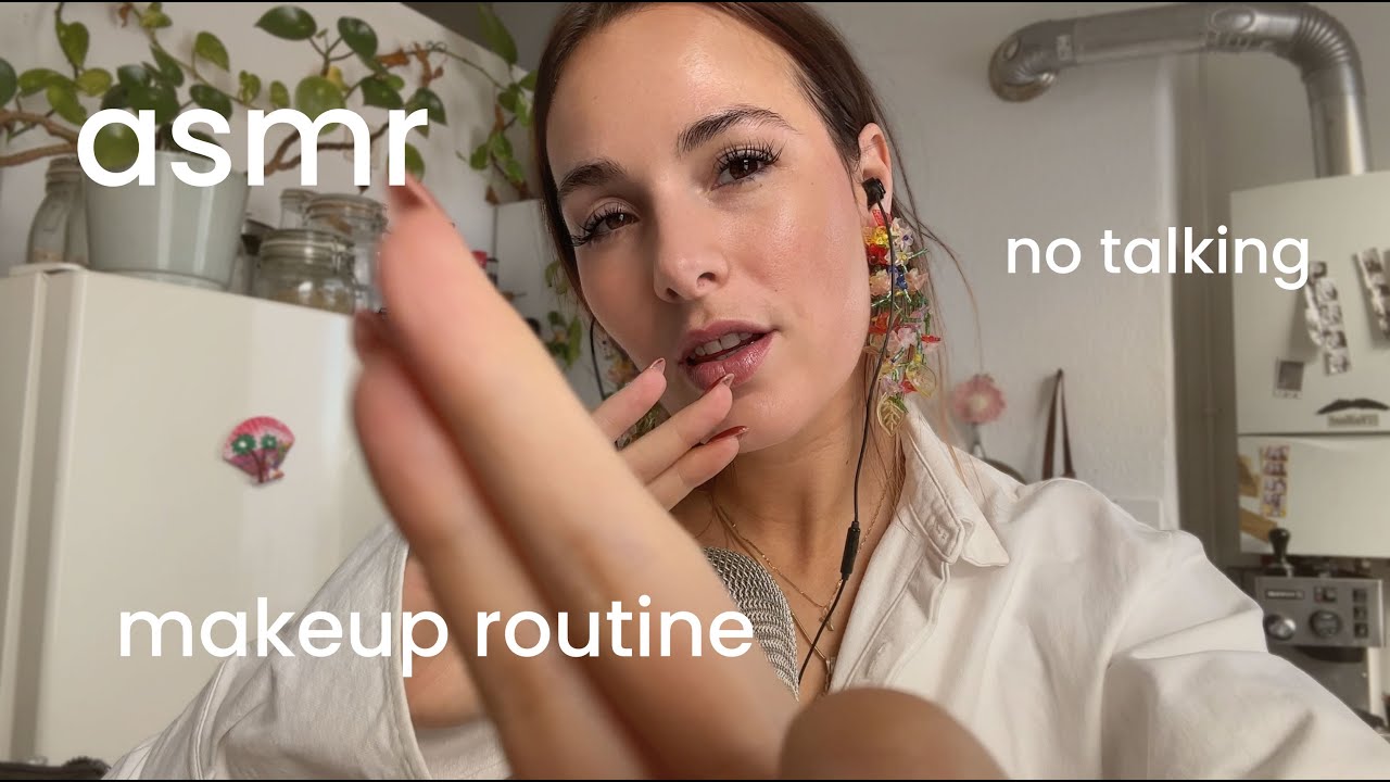 ASMR makeup application with close up tingles (no talking)