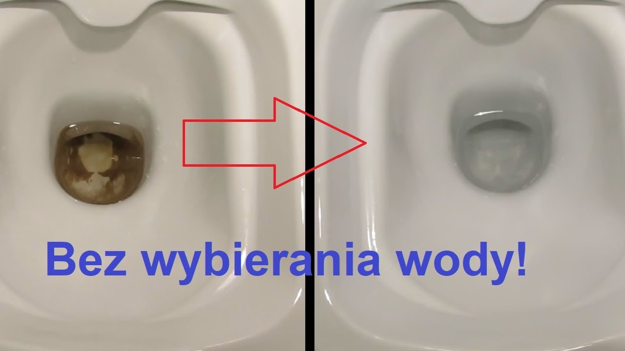 Usuwanie kamienia z syfonu muszli klozetowej (bez wybierania wody)