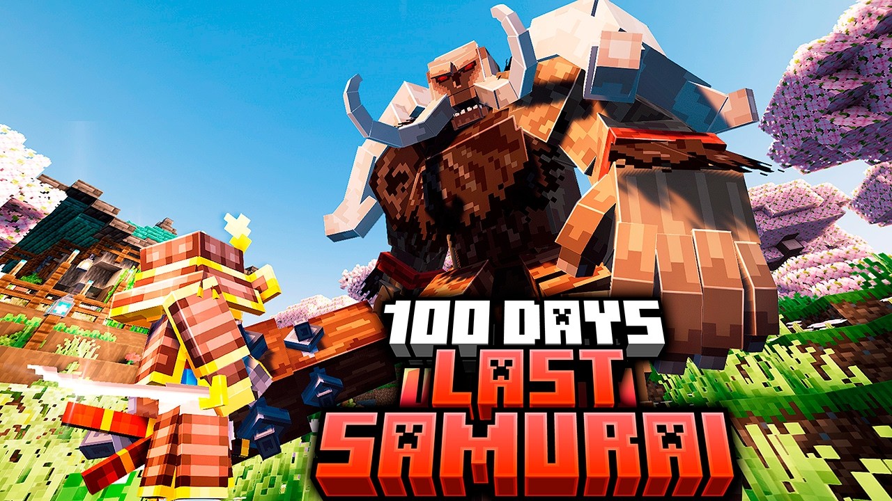 I survived 100 days as the LAST SAMURAI in Minecraft - The Movie