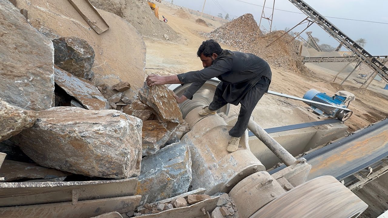Amazing Quarry Primary Rock Crushing Machine Working | Satisfying Rock Crusher | Stone Crushing 
