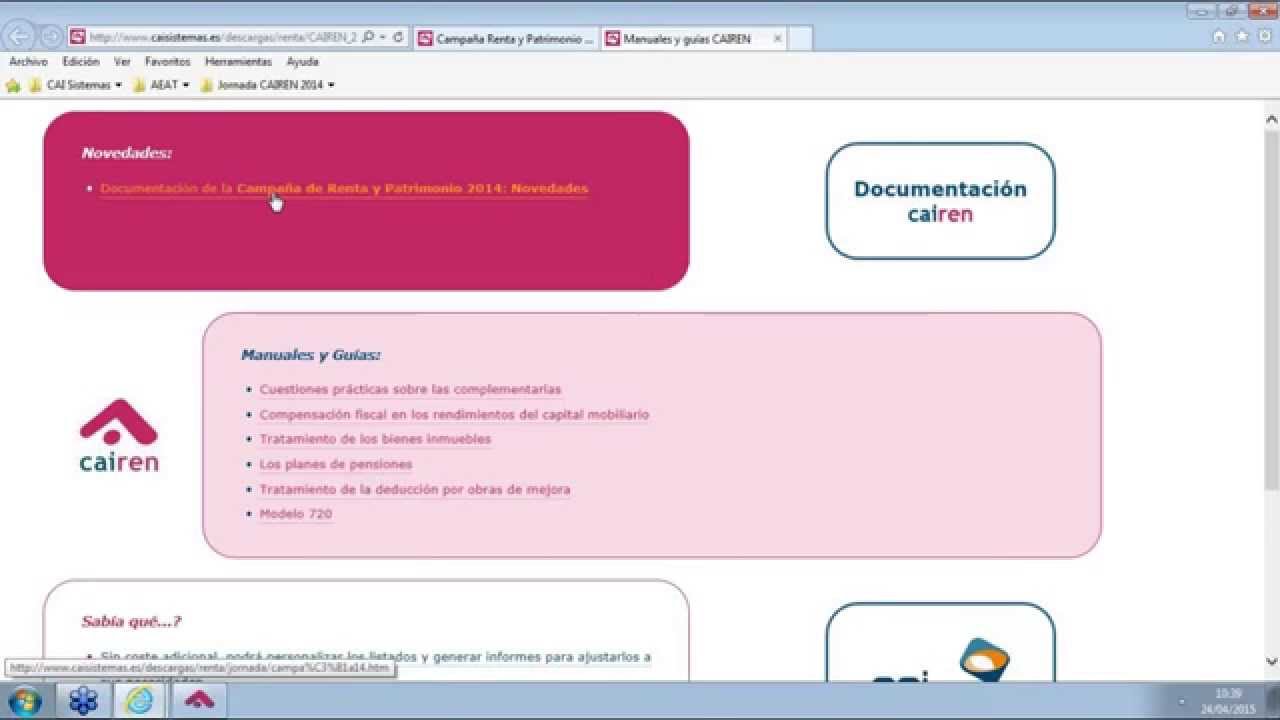 Campaña Renta y Patrimonio 2014: Jornada para Asesores (Software CAIREN)