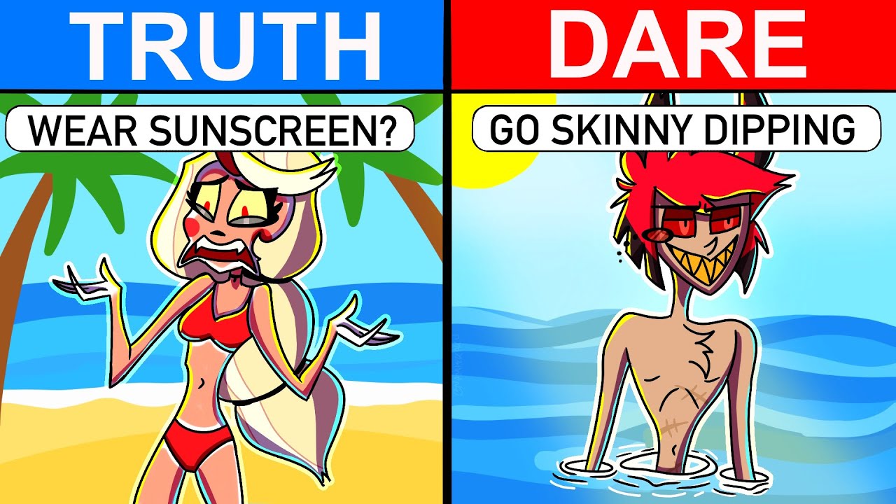 WET & WILD TRUTH or DARE at a Hazbin Hotel Pool Party!