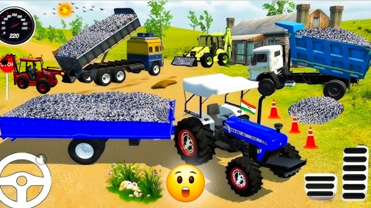 1️⃣2️⃣ 🔴 Big Rock Loading with JCB 🪨🚛 | Dumper Full Power Scene! 