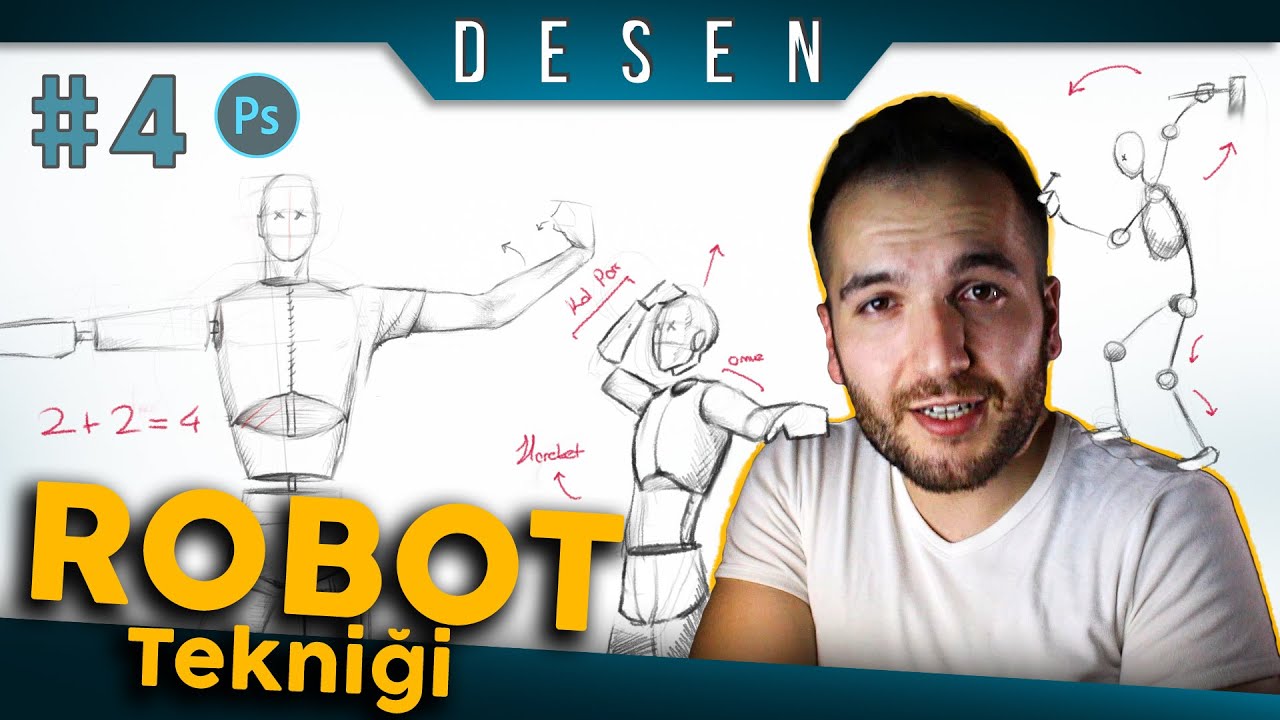 Robot Tekniği ile Nasıl Resim Yapılır ? - Hareketli Figür | Desen Dersleri #4