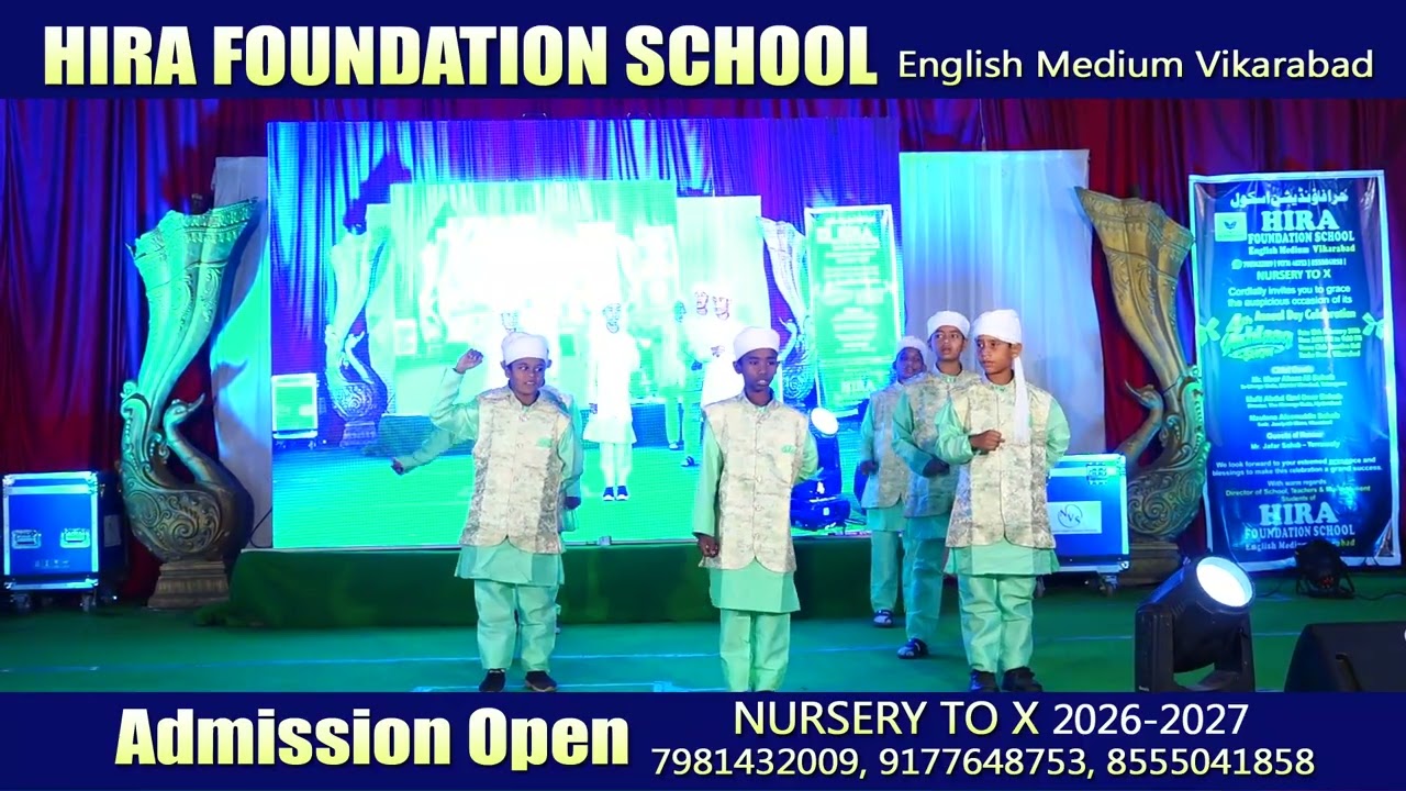 Ham Duniya par chajayenge song in 4th akhlaaq show Hira Foundation E/M islamic school Vikarabad 