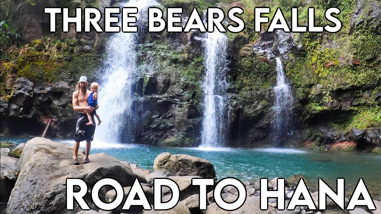 Ching's Pond (Blue Sapphire Pools) | Waikani Falls (3 Bears Falls) | Road to Hana | Maui HAWAII