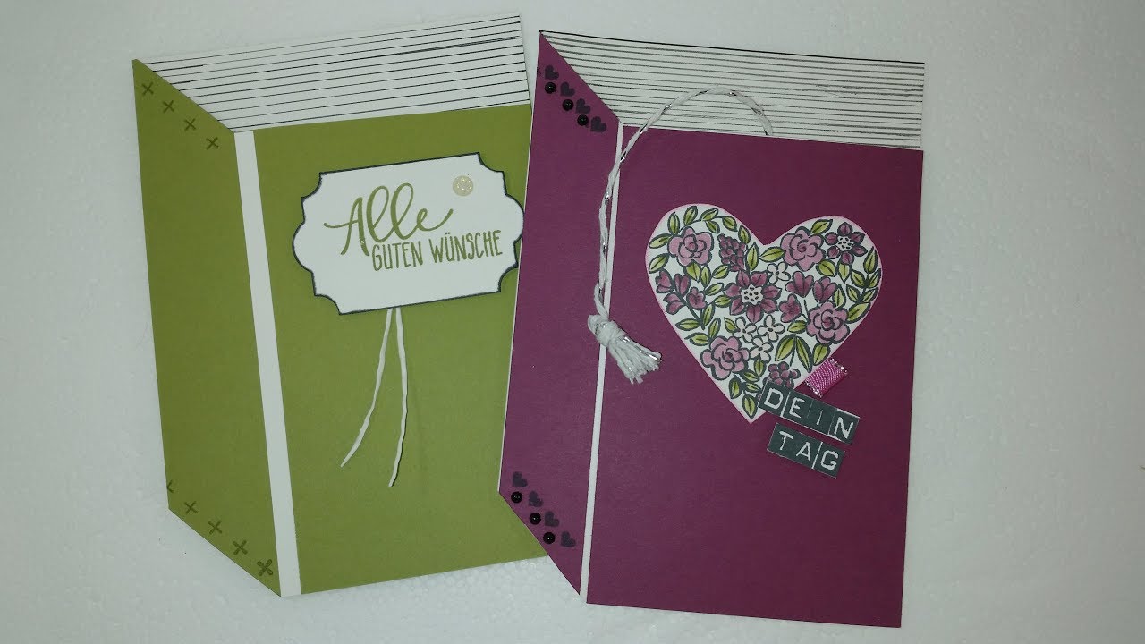 Karten basteln in Buchform/ book shaped cards / mit Stampin`Up!