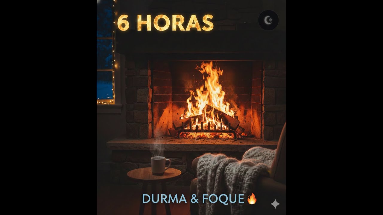 6 HORAS Lareira Aconchegante 🔥 Som de Fogo Crepitante para Foco e Sono HD | 6h Fireplace HD