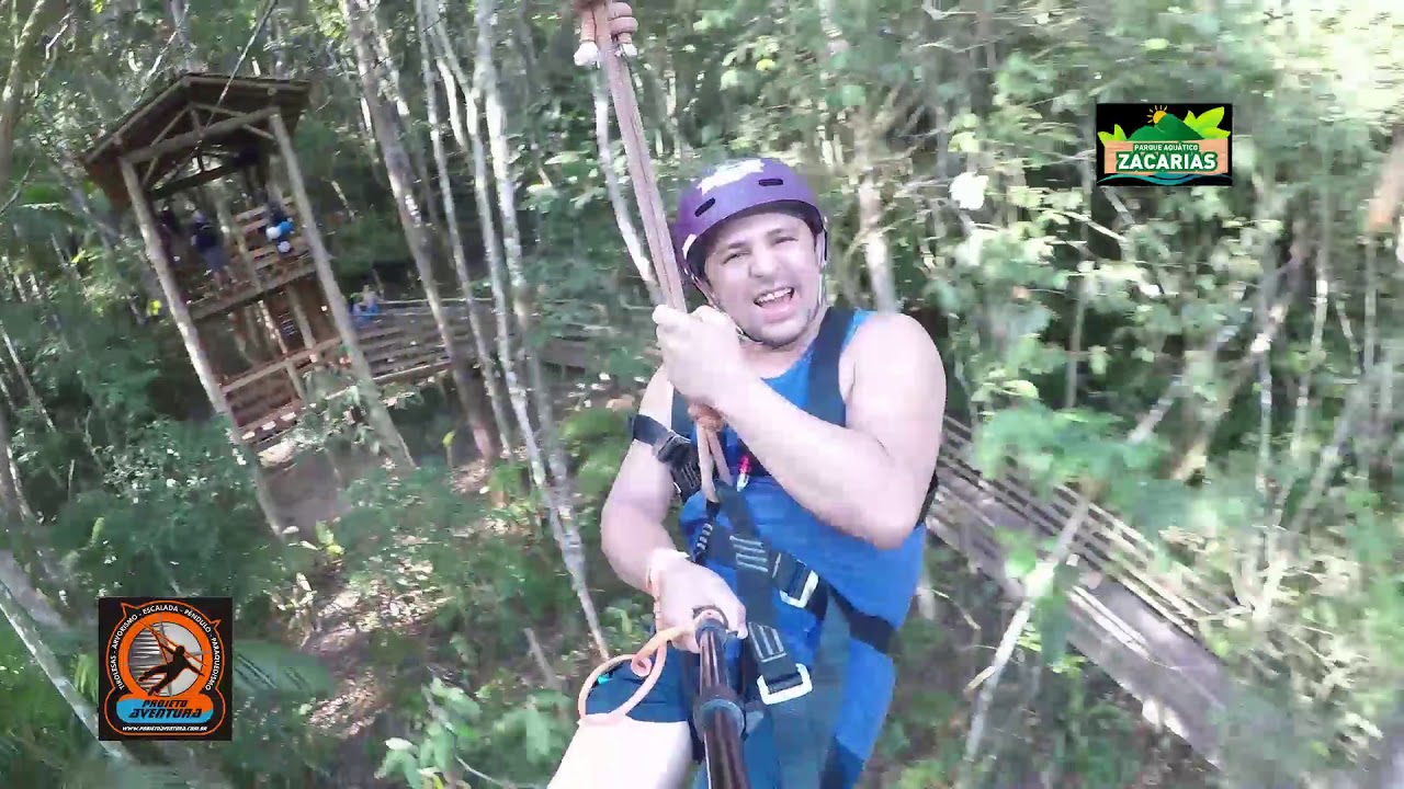 TIROLESA PARQUE AQUÁTICO ZACARIAS EM ITAJAÍ SC