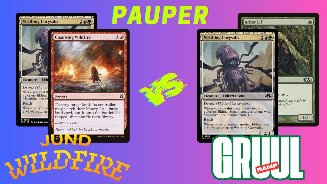CHRYSALIS SHOWDOWN PAUPER | Jund Wildfire VS Gruul Ramp | MTG: Paper Pauper Gameplay