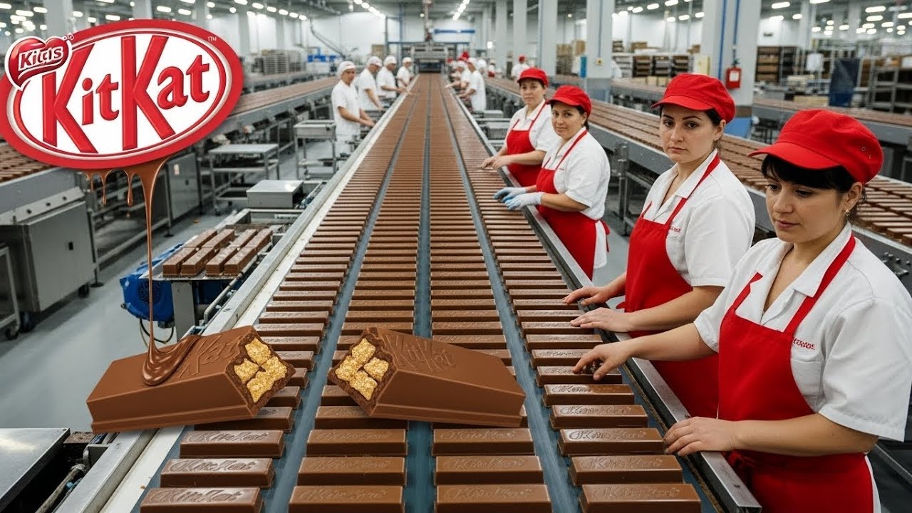 How KitKat Are Made In a Factory  See How 8 Million Bar Daily Production of KitKat (Full Process)