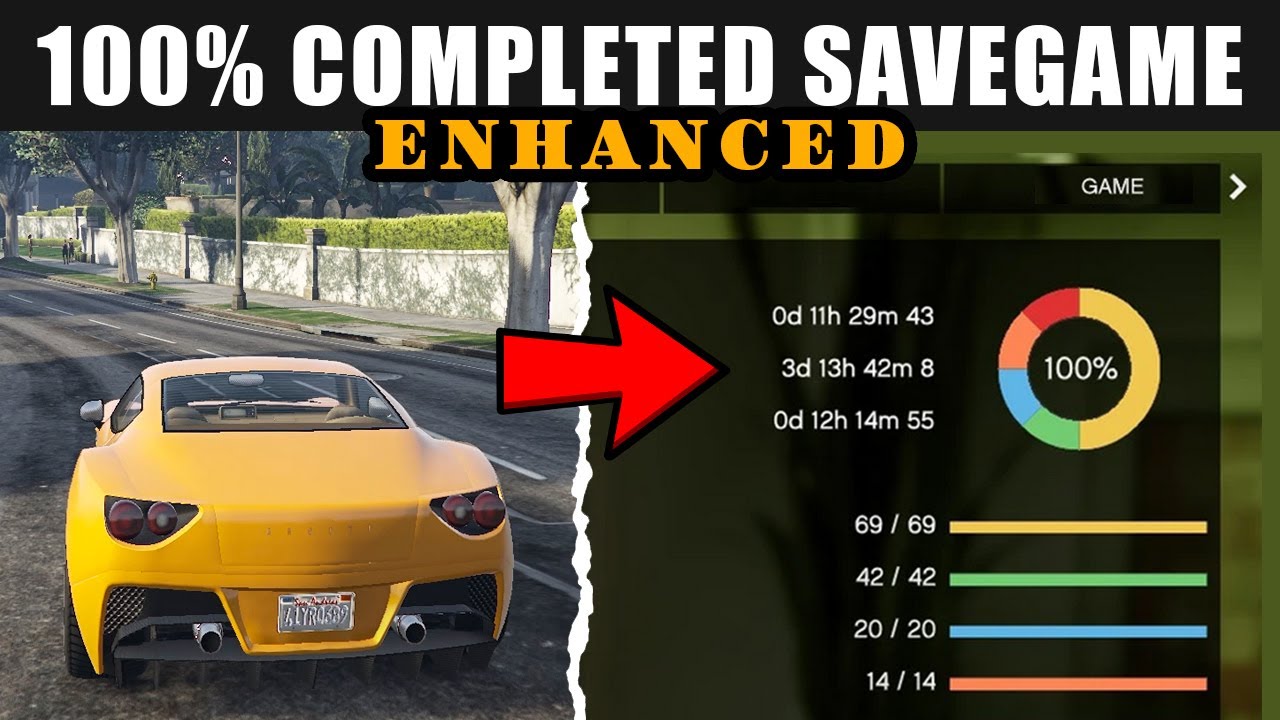 GTA 5 Enhanced All Missions 100% Completed SaveGames | GTA V Enhanced Saves Location & Installation🔥