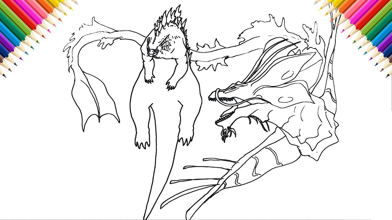 How to draw Godzilla vs Tiamat | Godzilla x Kong: The New Empire