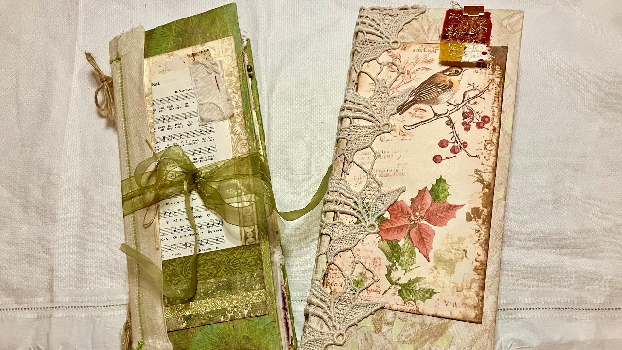 Два новых рождественских/сезонных журнала ~ Пролистайте #christmasjournal #junkjournal #journal